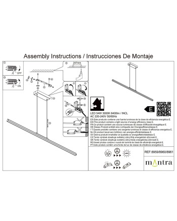 LINEAL * LÁMPARA LED 54W - NEGRO ARENADO